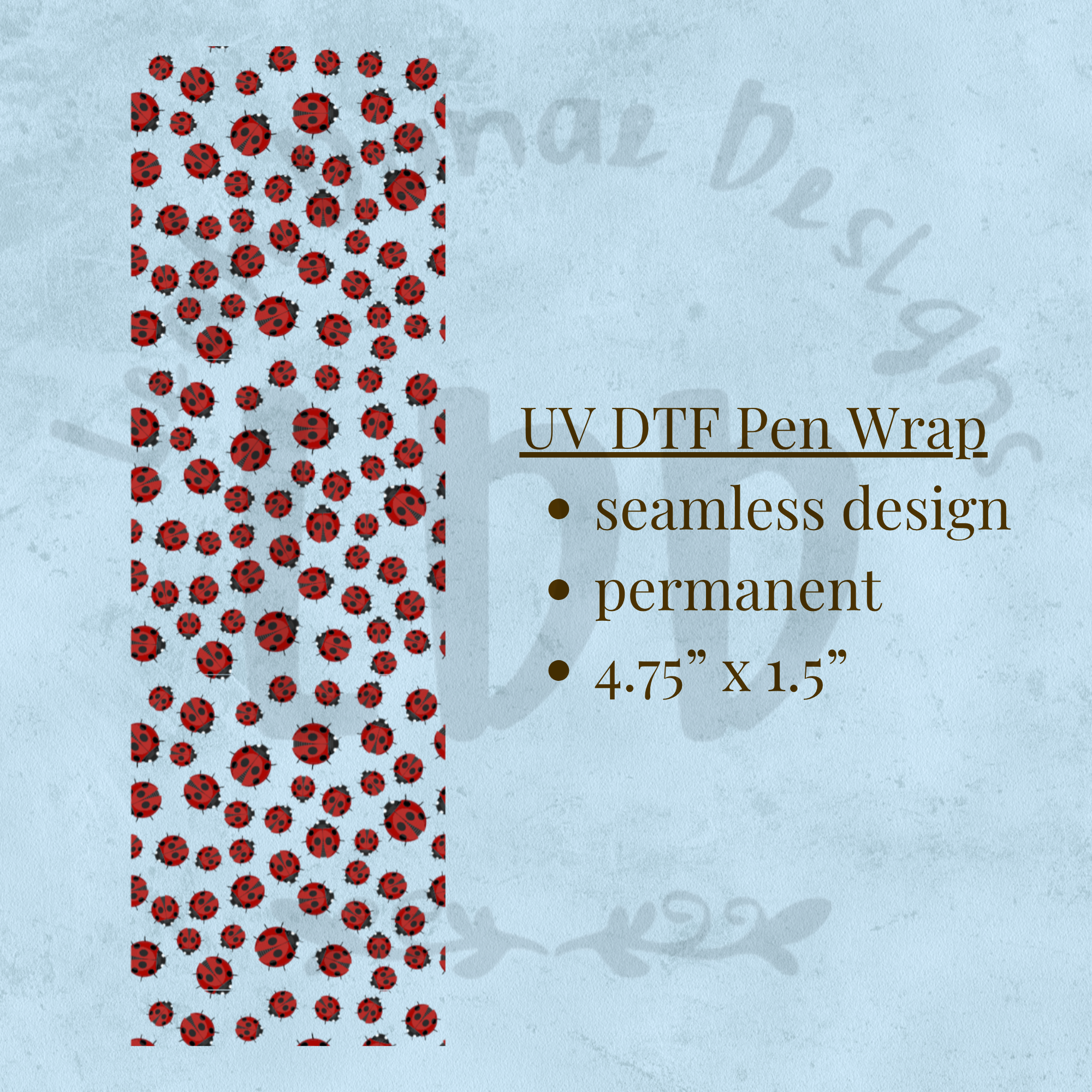 LADYBUG - UV DTF Pen Wrap