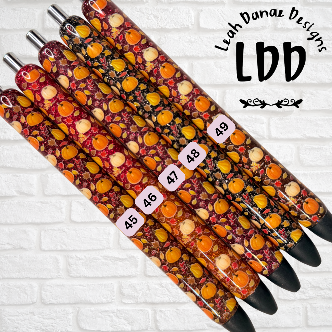 PUMPKIN LEAVES Glitter Pen - Ready To Ship