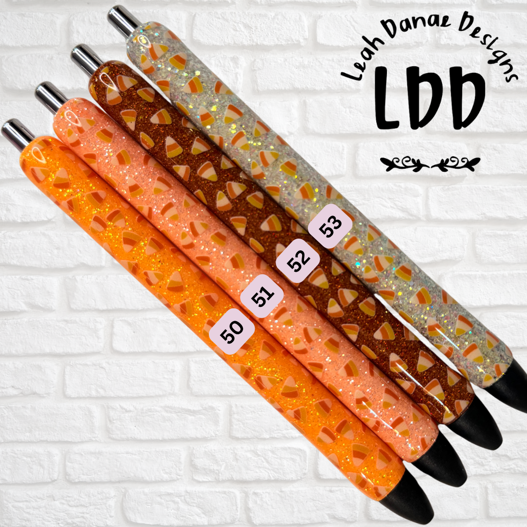 CANDY CORN Glitter Pen - Ready To Ship