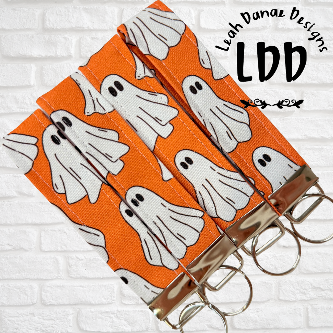 ORANGE GHOST - Mini Wristlet Keychain