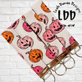 LIGHT PINK PUMPKIN - Mini Wristlet Keychain