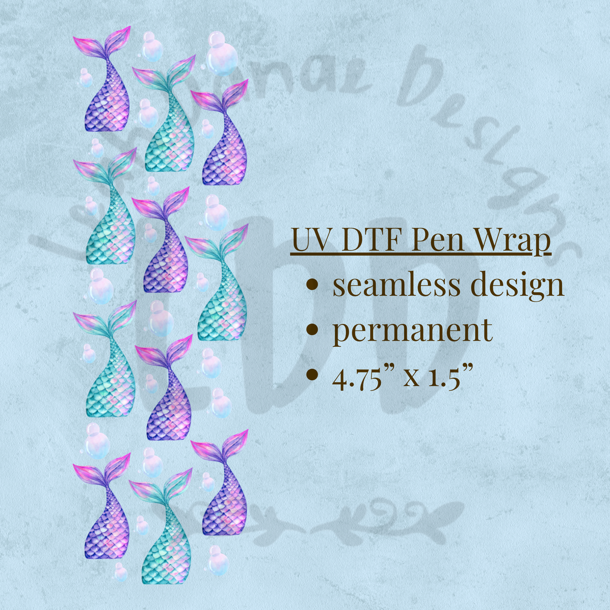 MERMAID TAILS - UV DTF Pen Wrap