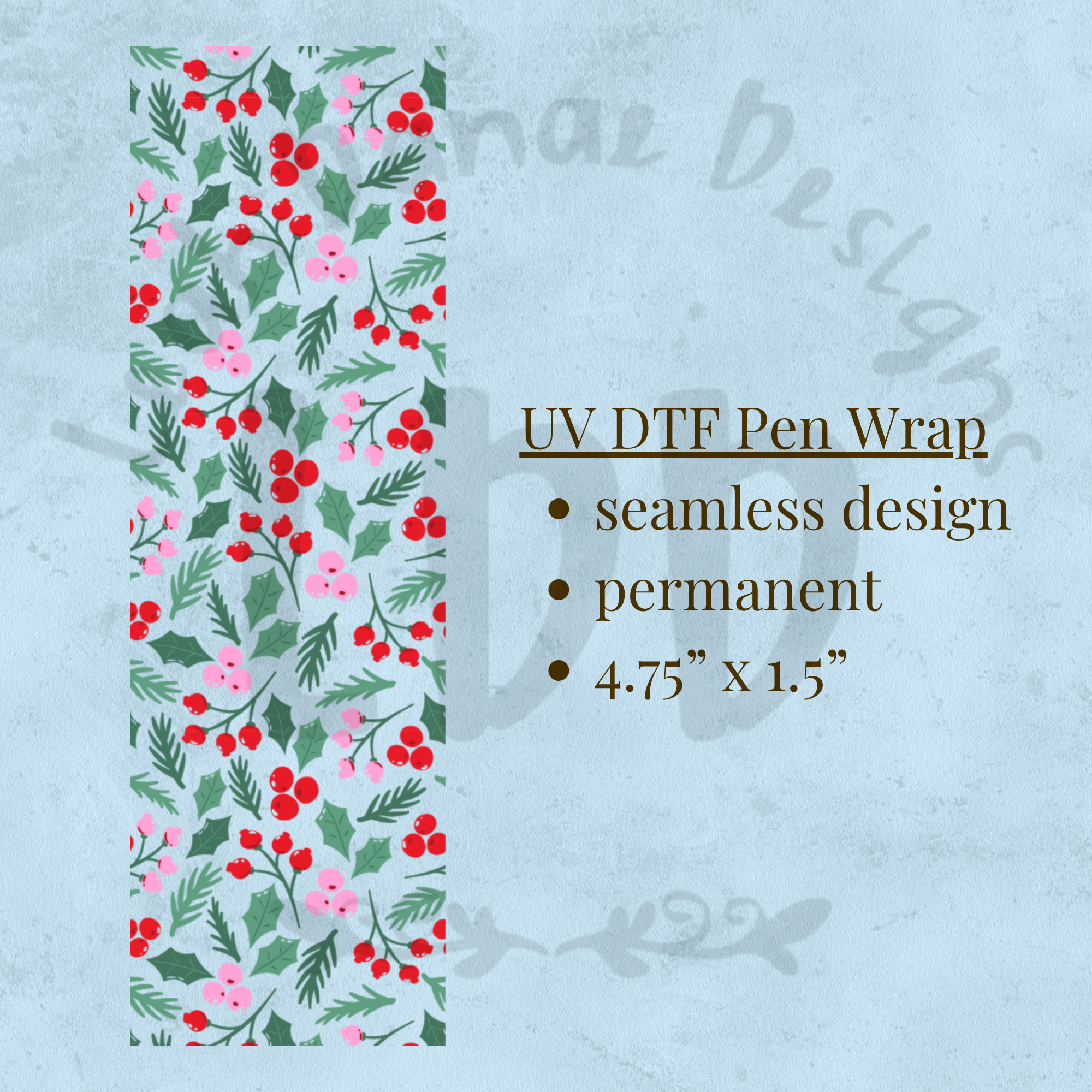 MISTLETOE - UV DTF Pen Wrap
