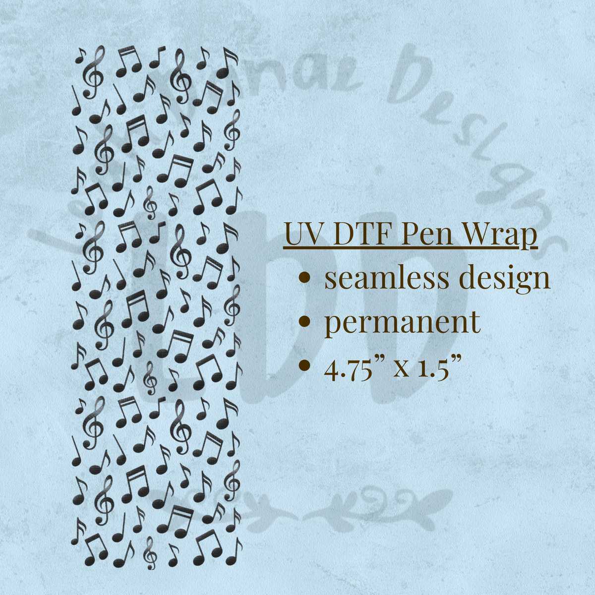 MUSIC - UV DTF Pen Wrap