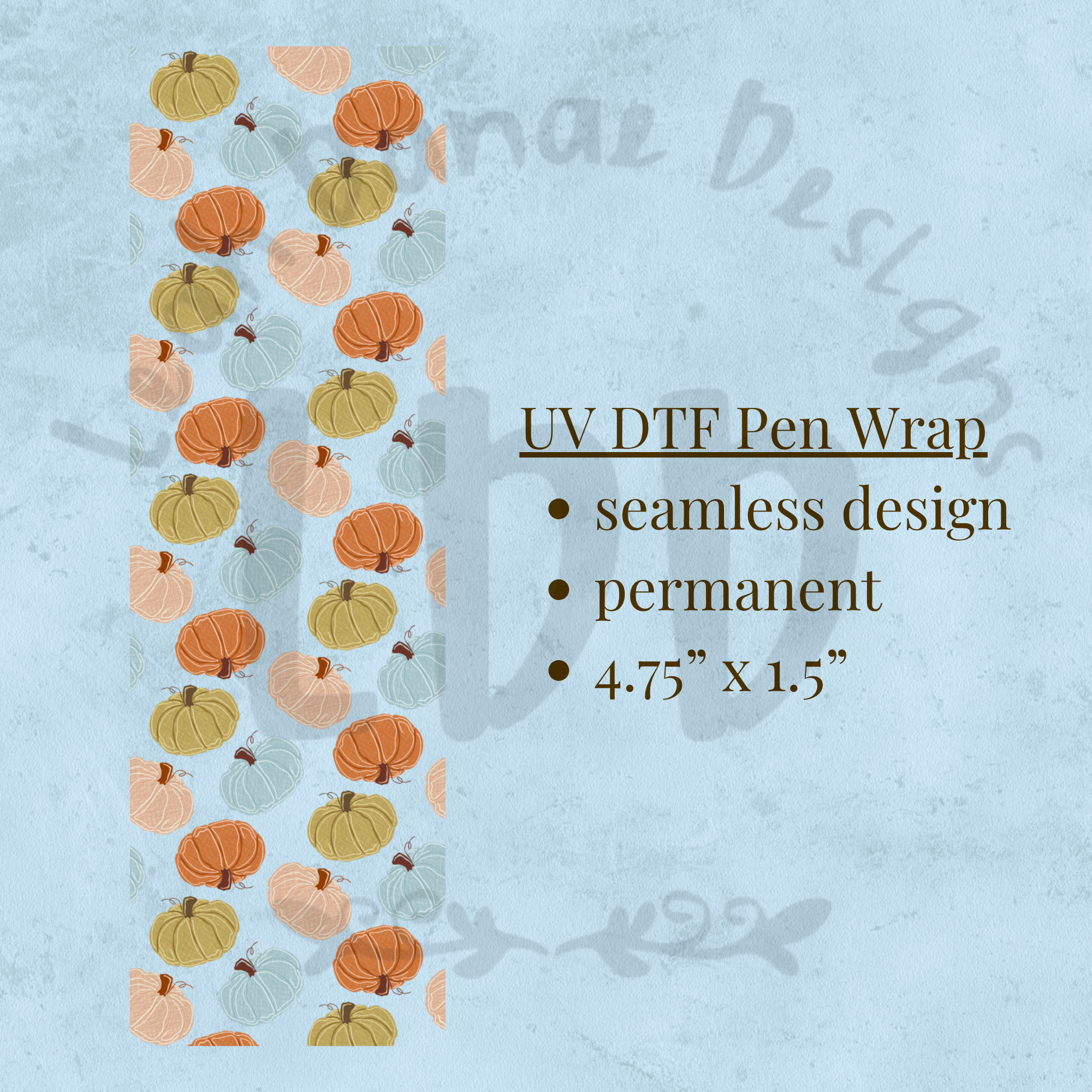 NEUTRAL PUMPKINS - UV DTF Pen Wrap