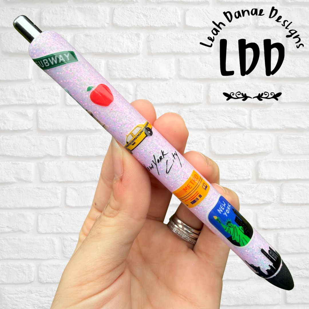NEW YORK Pen - Refillable Gel Pen | Glitter Pen