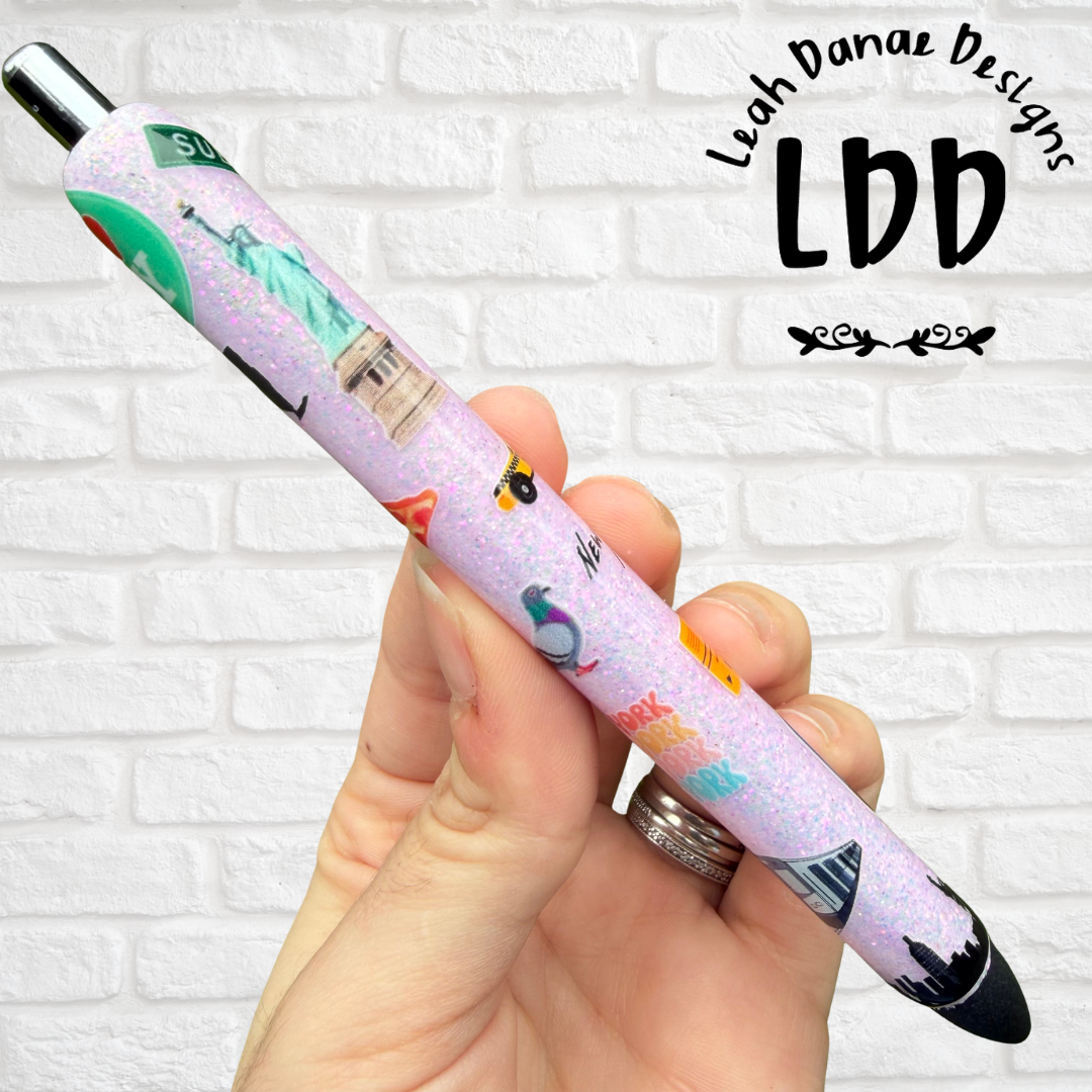 NEW YORK Pen - Refillable Gel Pen | Glitter Pen