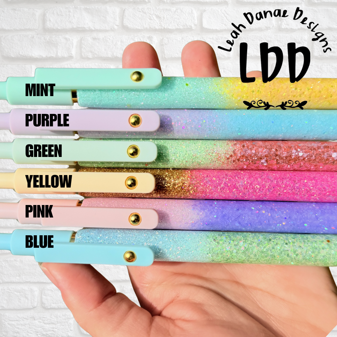 OMBRÉ CLIPPED Pen GOLD - Gel Black Ink 0.5mm, Refillable