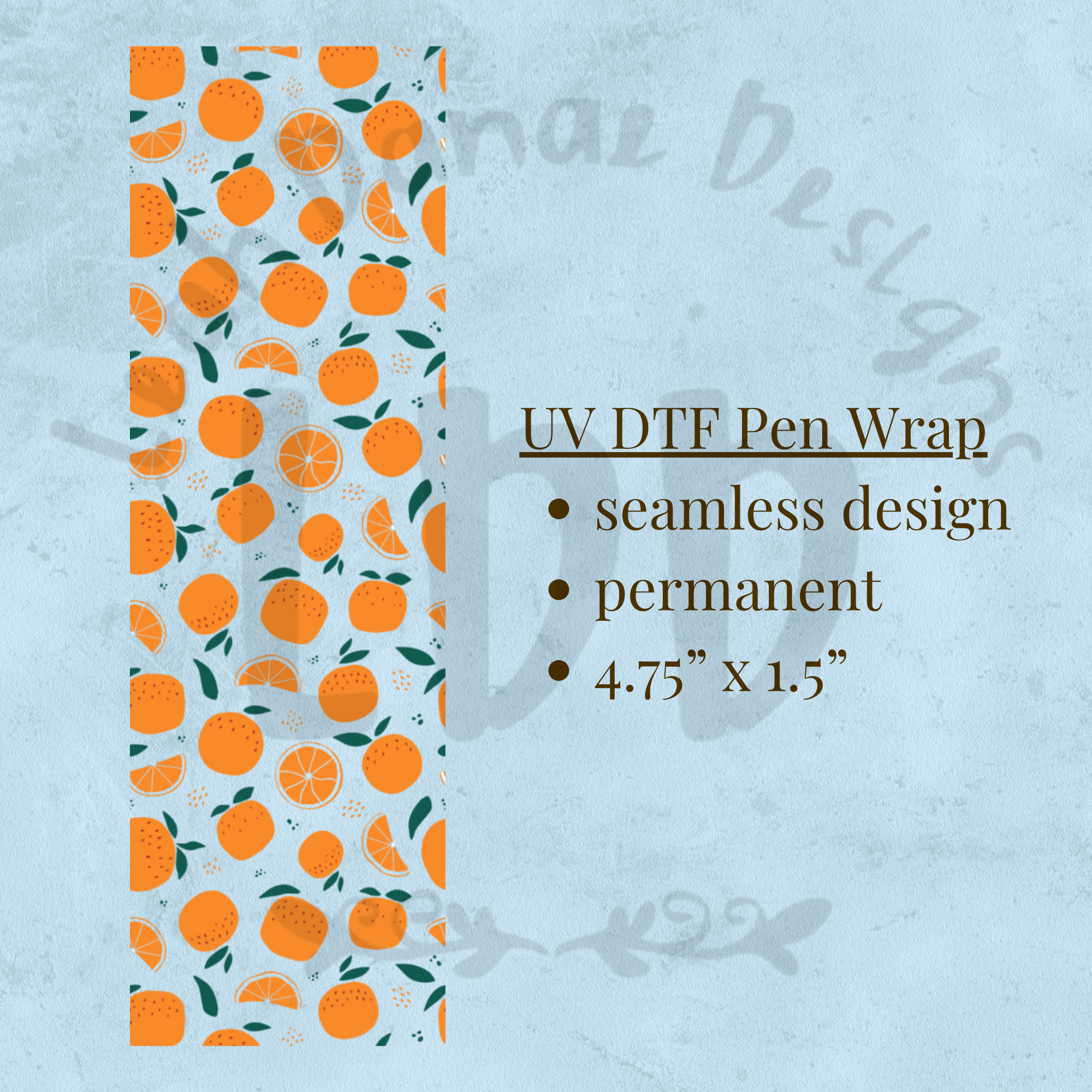 ORANGE - UV DTF Pen Wrap