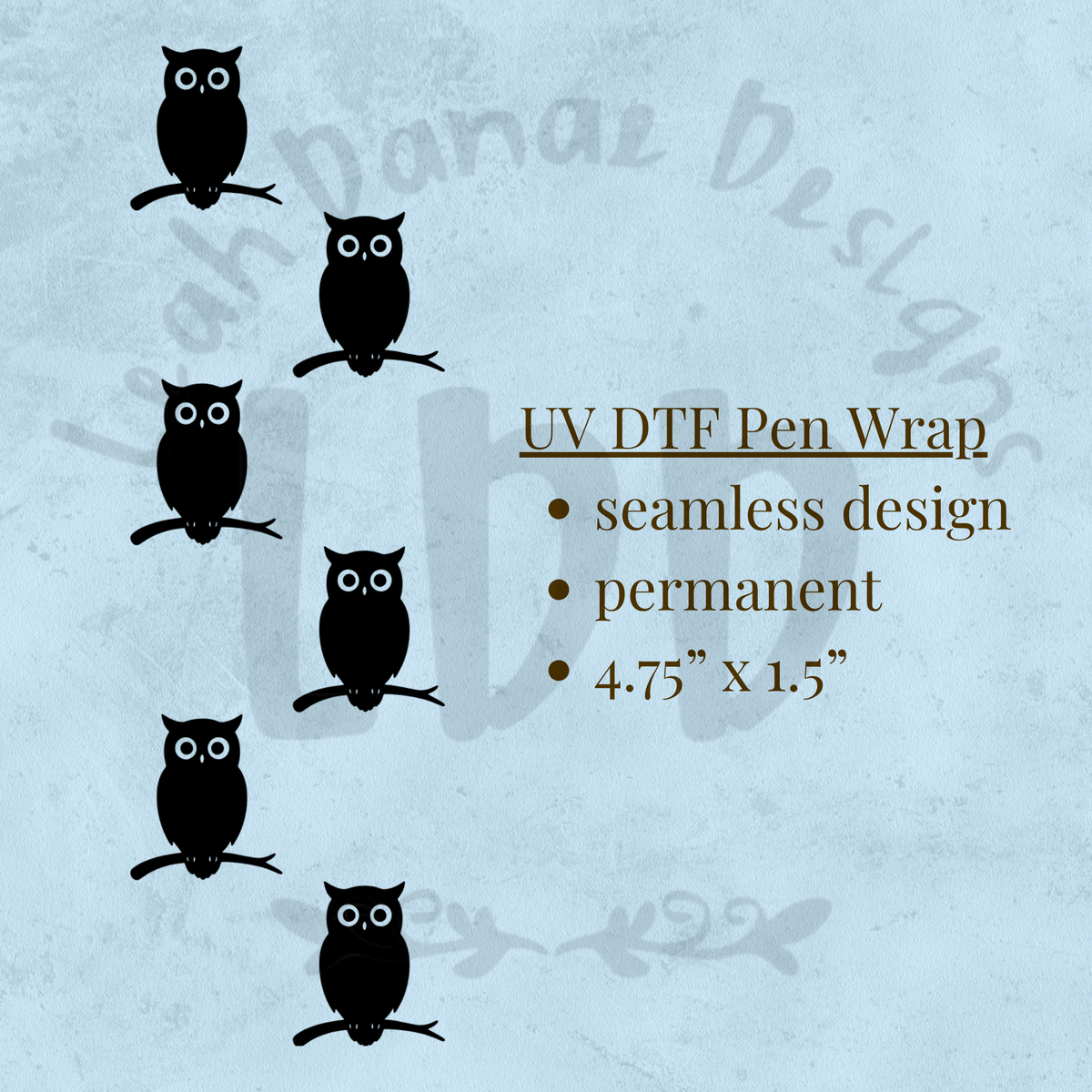 OWL BRANCH - UV DTF Pen Wrap