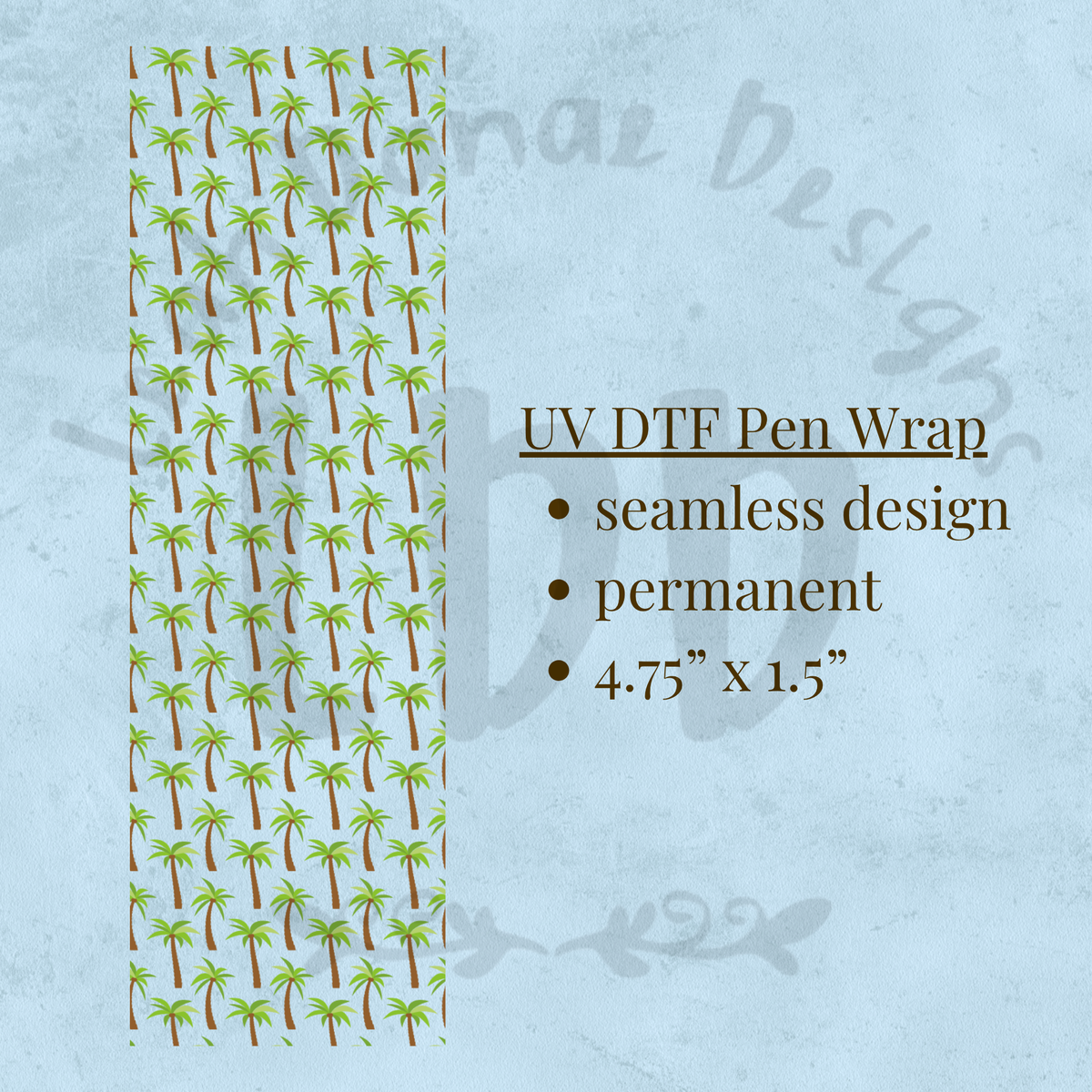 PALM TREE - UV DTF Pen Wrap