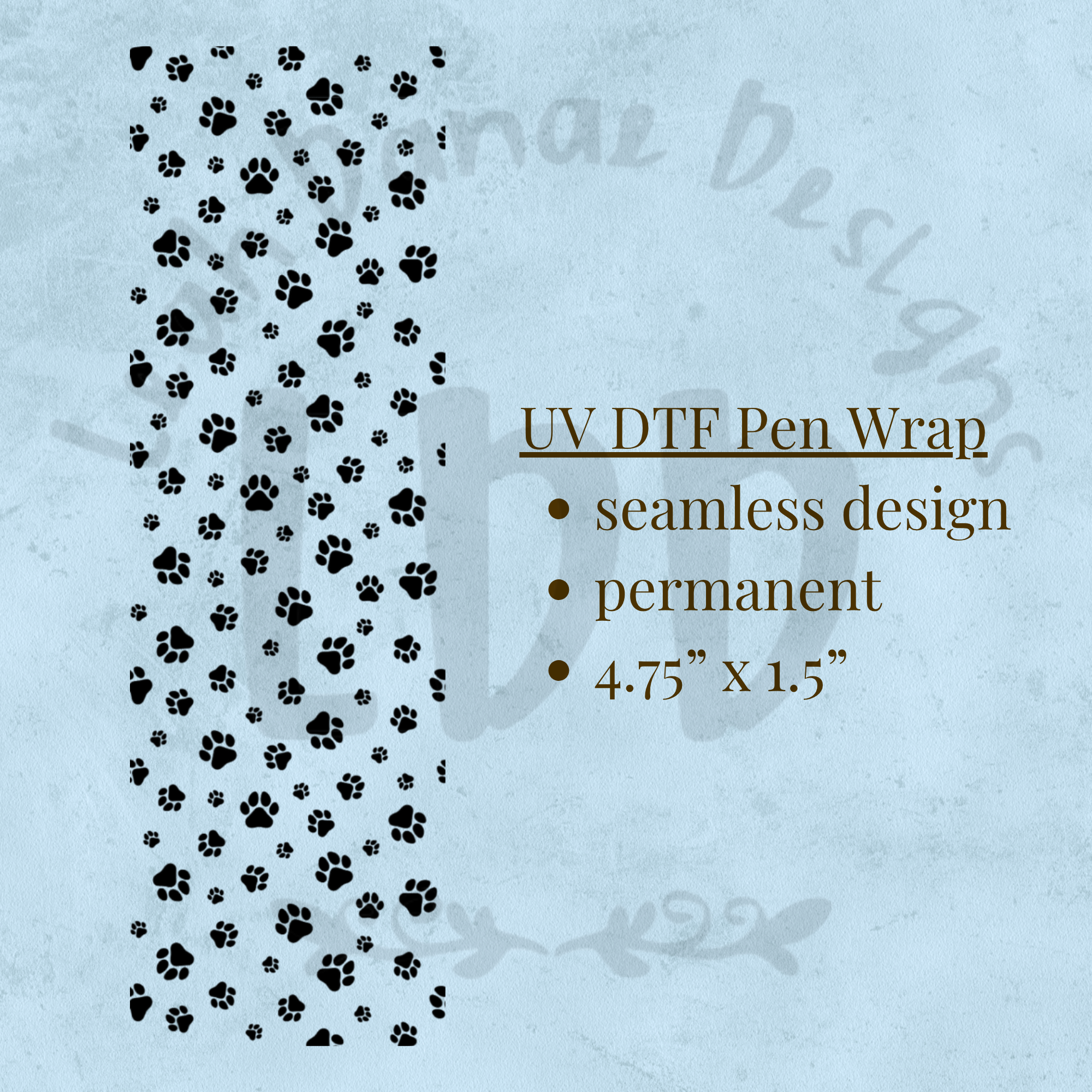 PAW PRINT - UV DTF Pen Wrap