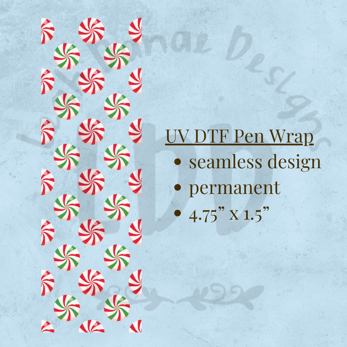 PEPPERMINT - UV DTF Pen Wrap