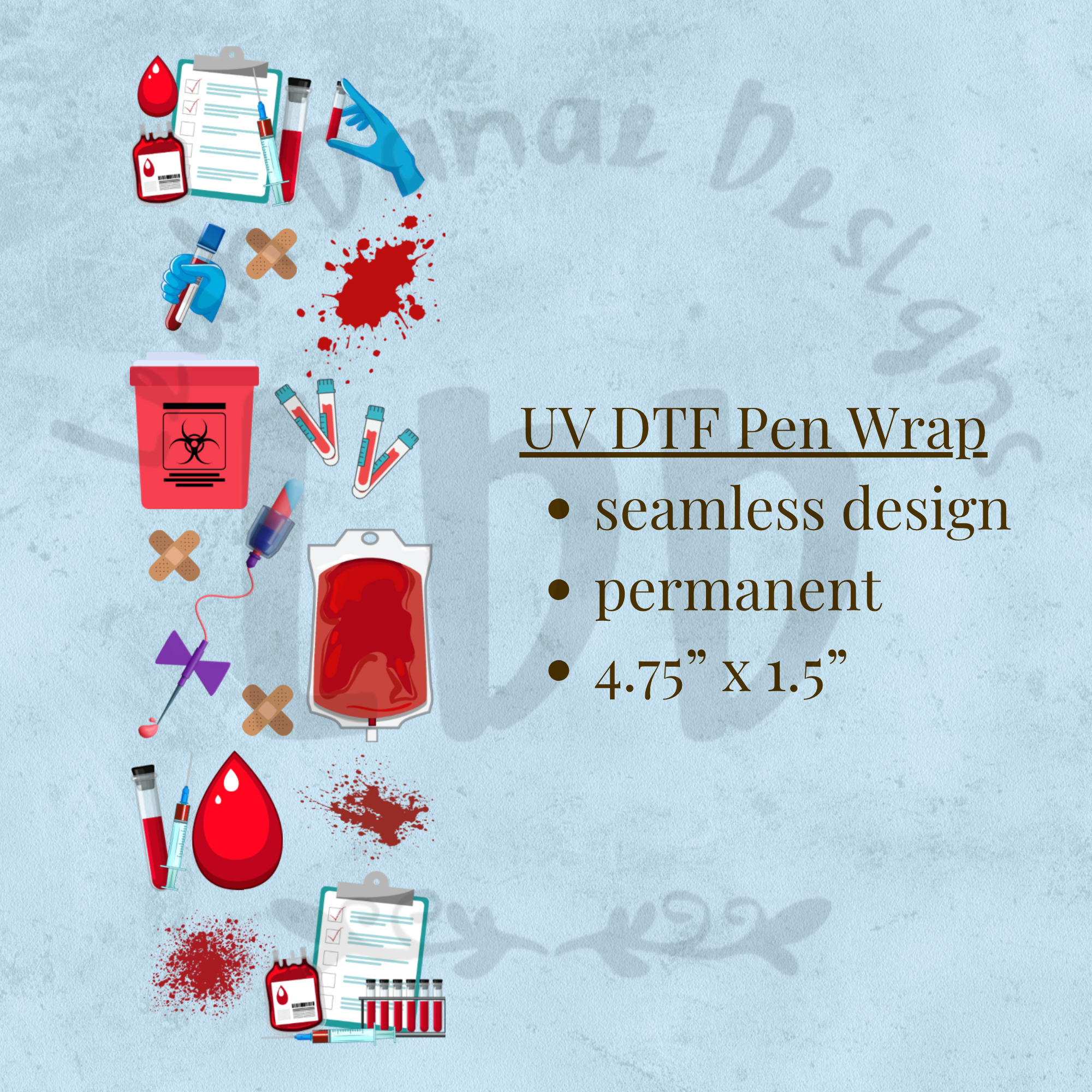 PHLEBOTOMY - UV DTF Pen Wrap