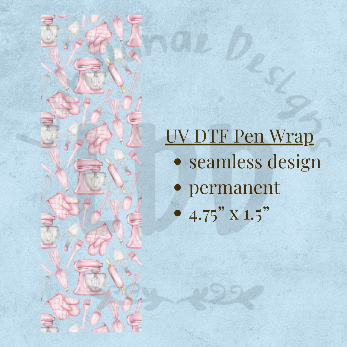 PINK BAKING - UV DTF Pen Wrap
