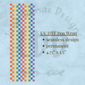 RAINBOW CHECKERED - UV DTF Pen Wrap