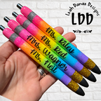 RAINBOW PENCIL Pen - Refillable Gel Pen, Glitter Pen, Teacher Appreciation