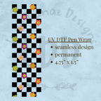 RETRO CHECKERED - UV DTF Pen Wrap