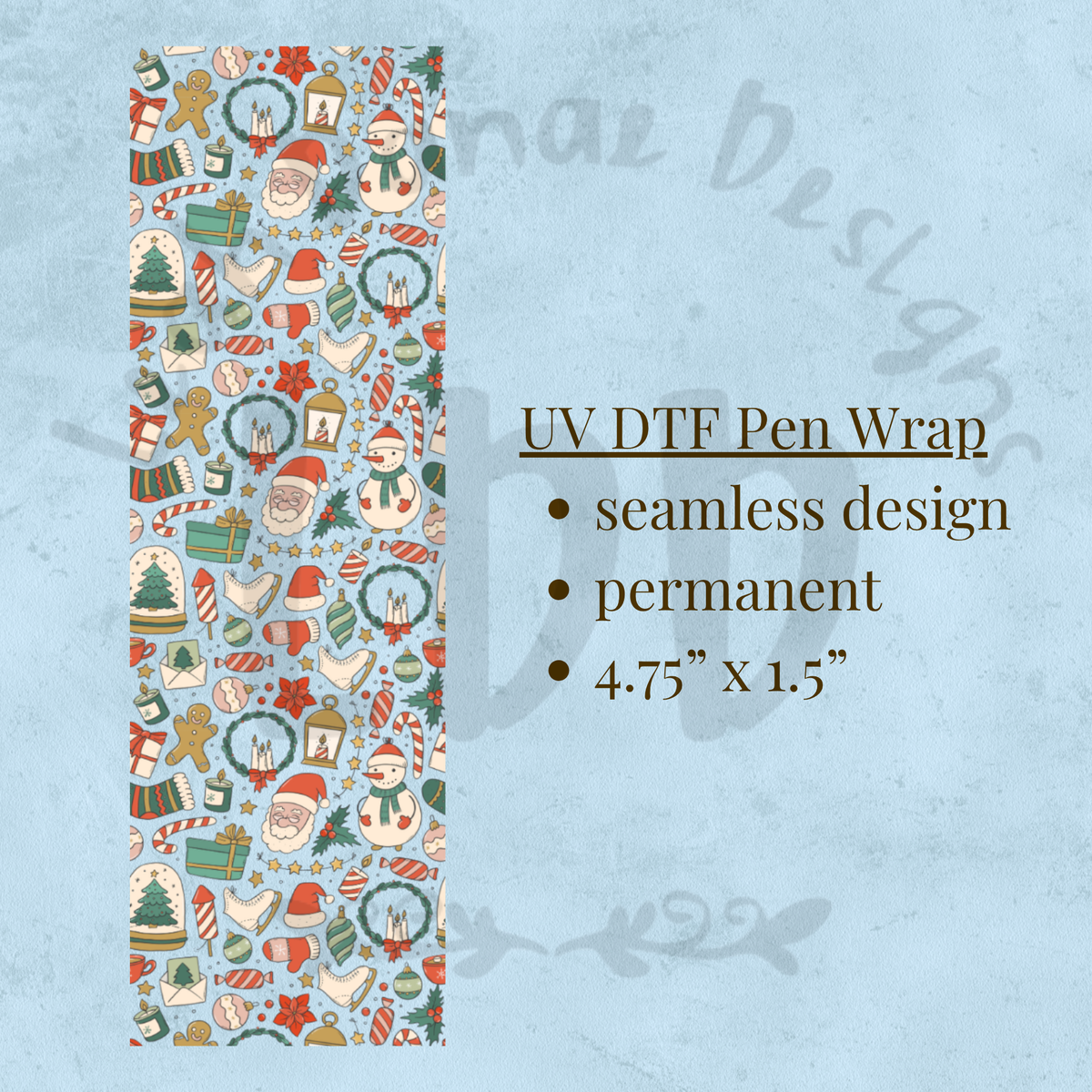 RETRO CHRISTMAS - UV DTF Pen Wrap