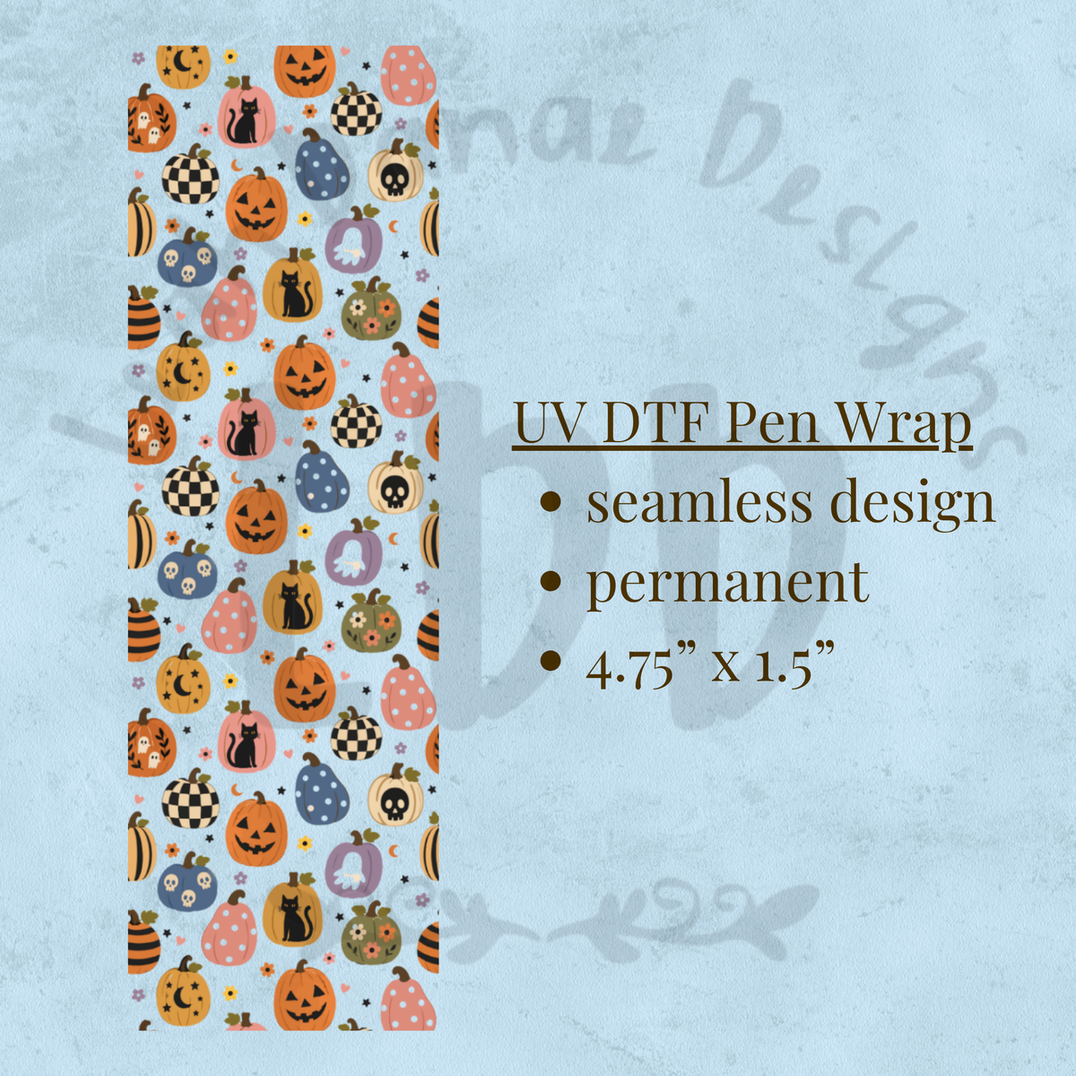 RETRO PUMPKINS - UV DTF Pen Wrap