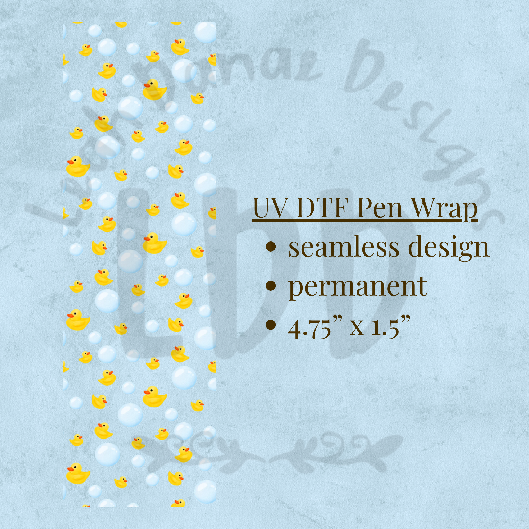 RUBBER DUCKS - UV DTF Pen Wrap