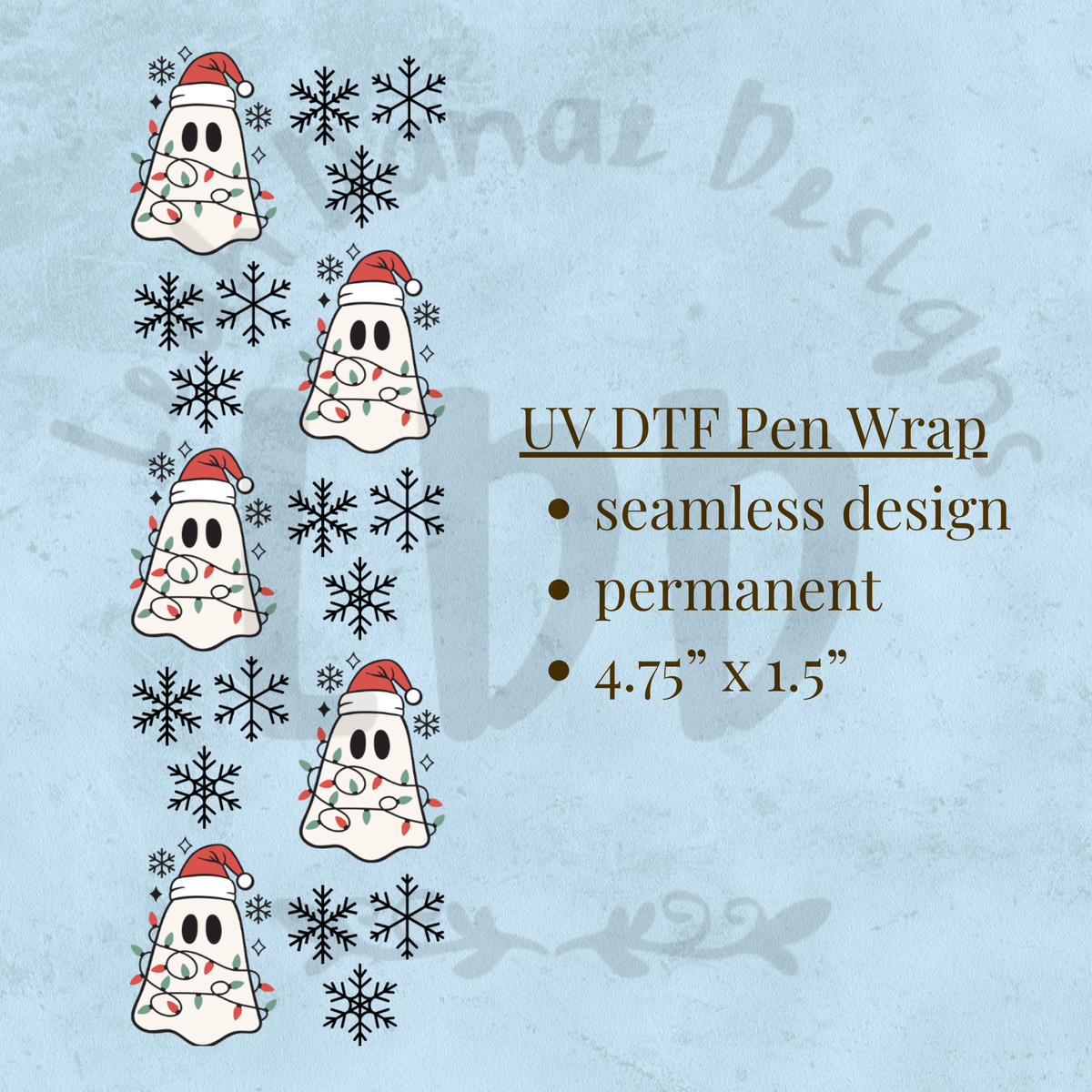 SANTA GHOST - UV DTF Pen Wrap