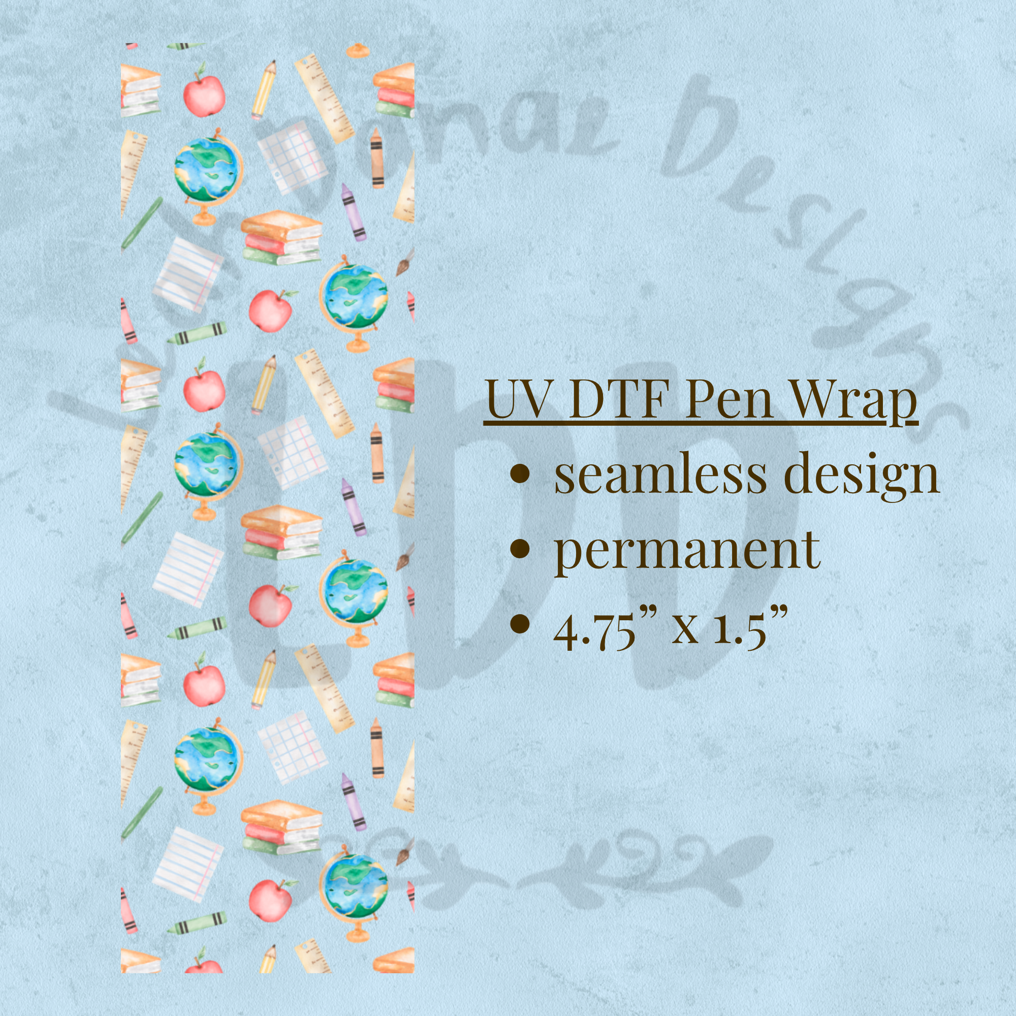SCHOOL - UV DTF Pen Wrap