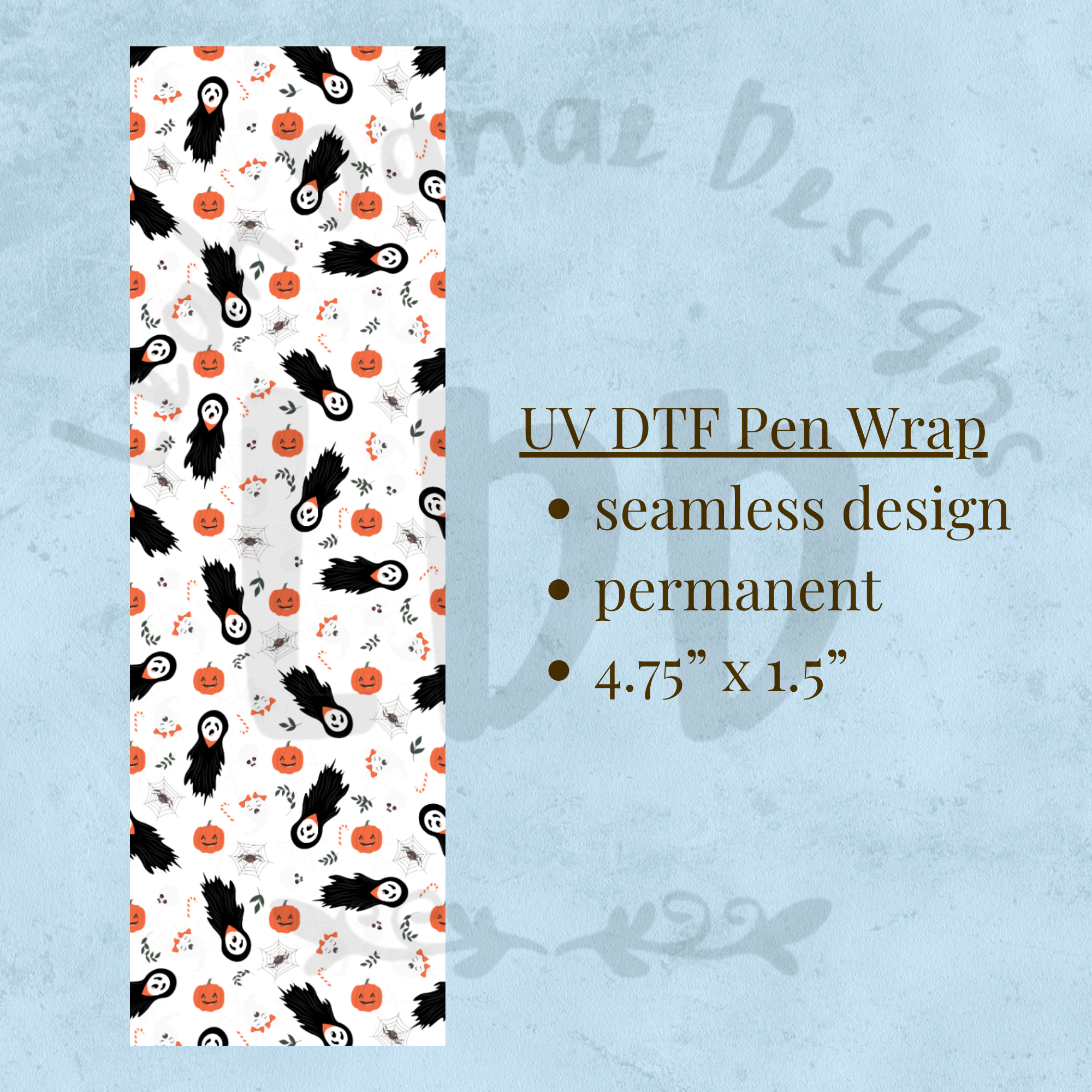 SCREAM PUMPKIN - UV DTF Pen Wrap