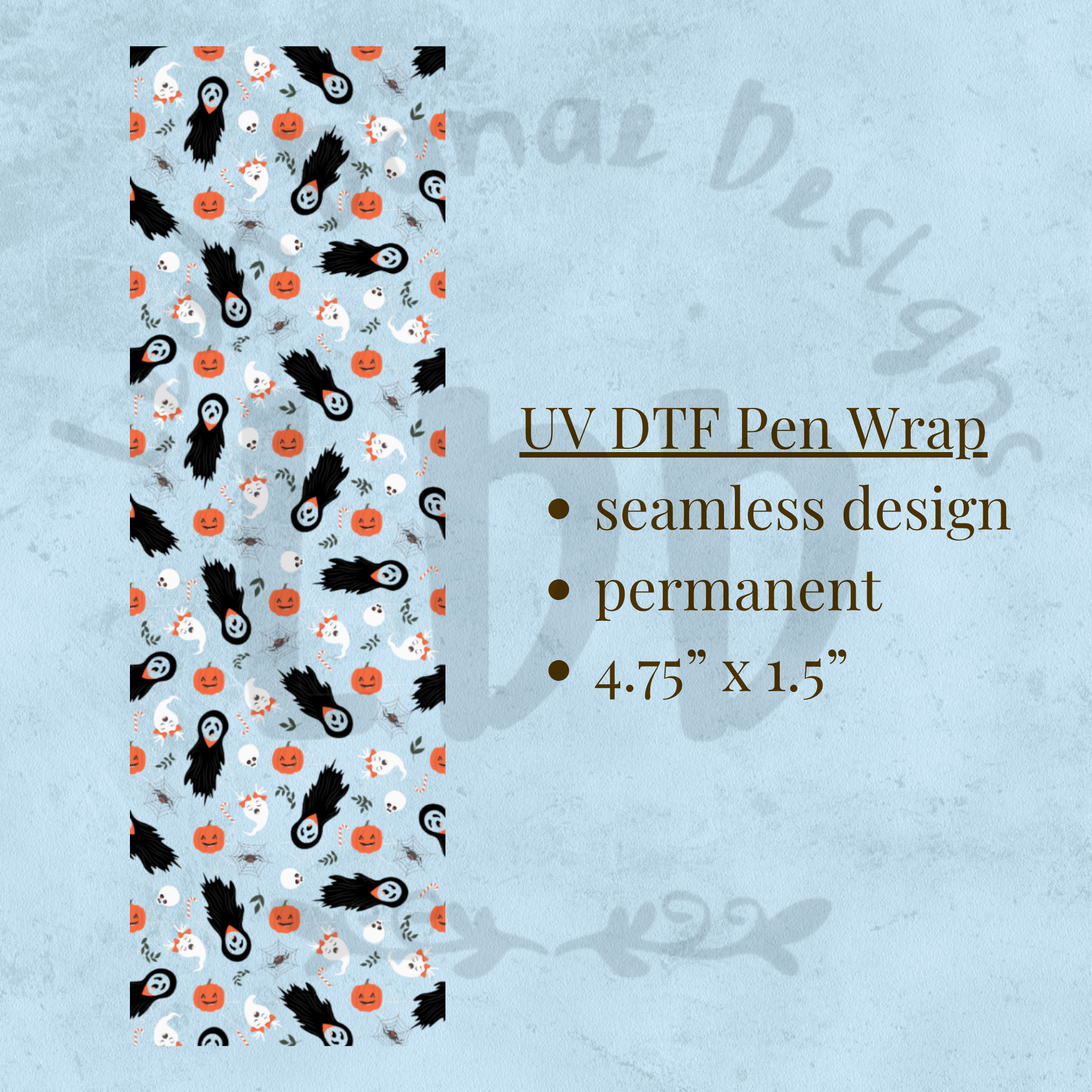 SCREAM PUMPKIN - UV DTF Pen Wrap
