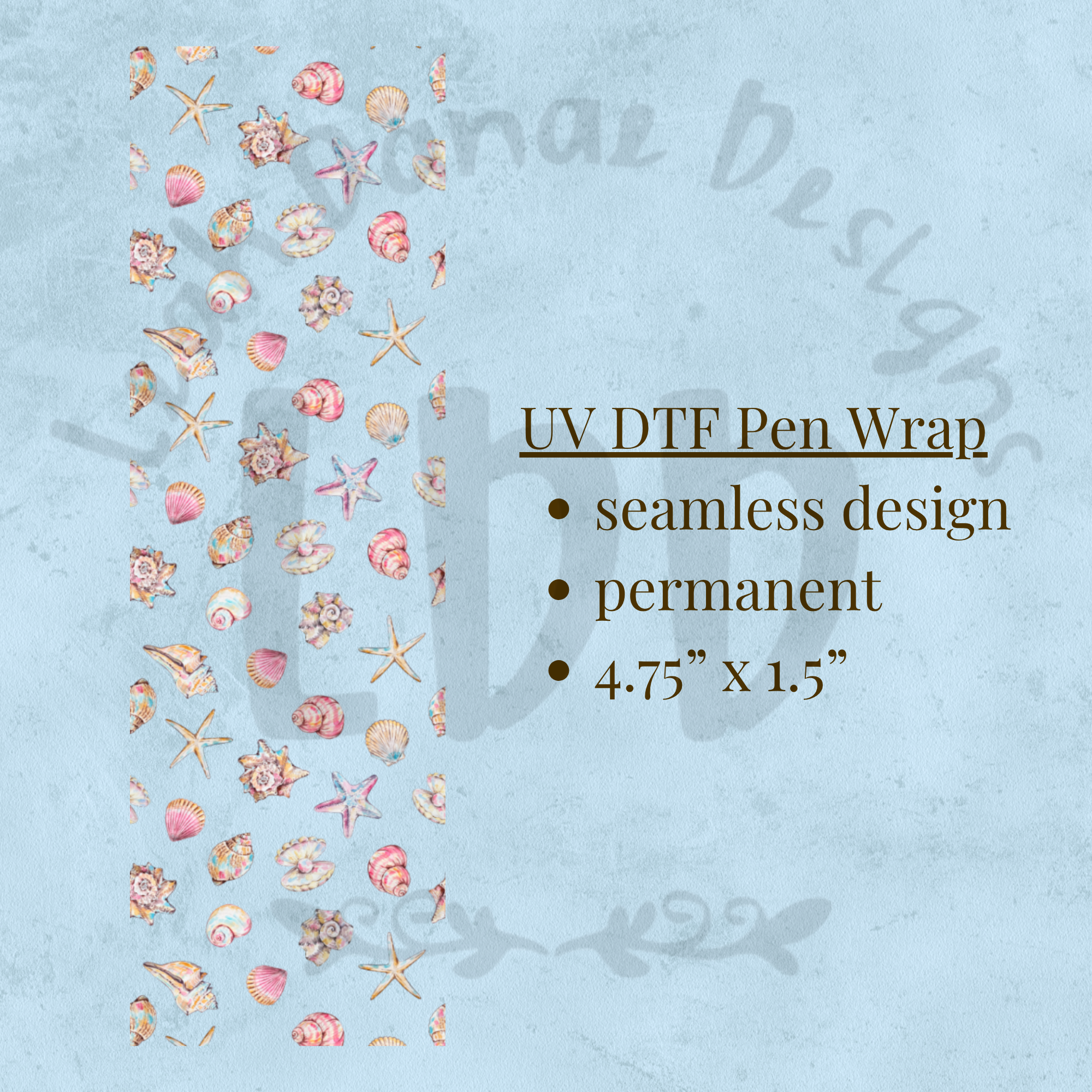 SHELLS - UV DTF Pen Wrap