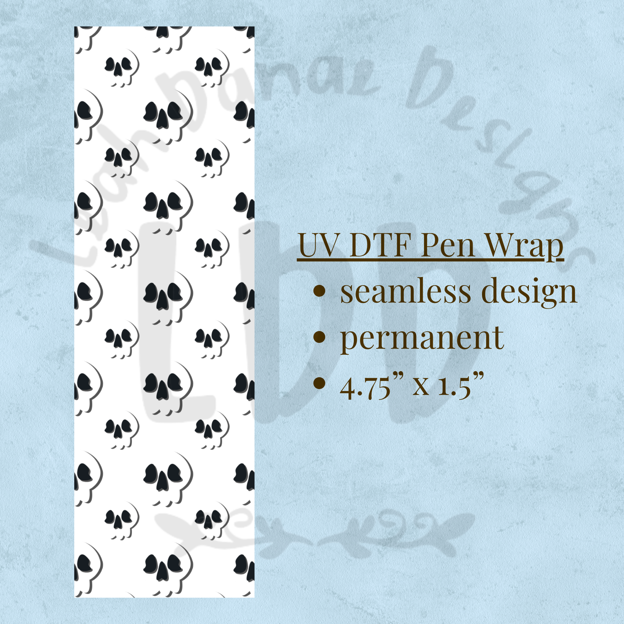 SKULL - UV DTF Pen Wrap