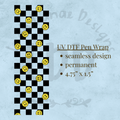 SMILEY CHECKERED - UV DTF Pen Wrap