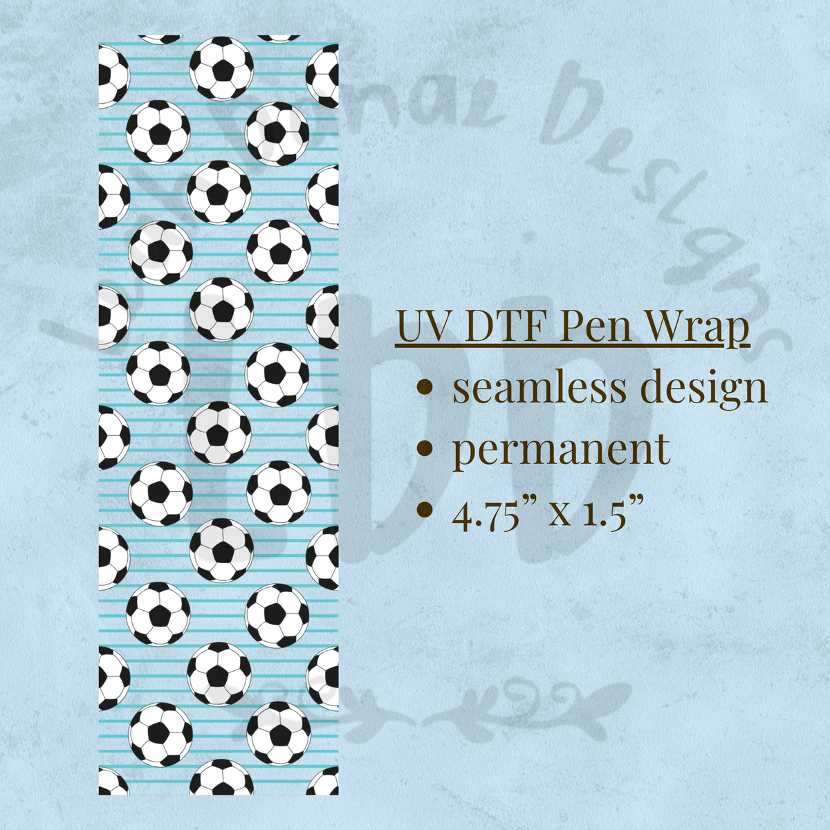 SOCCER - UV DTF Pen Wrap