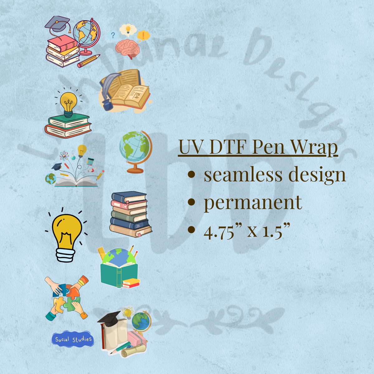 SOCIAL STUDIES - UV DTF Pen Wrap