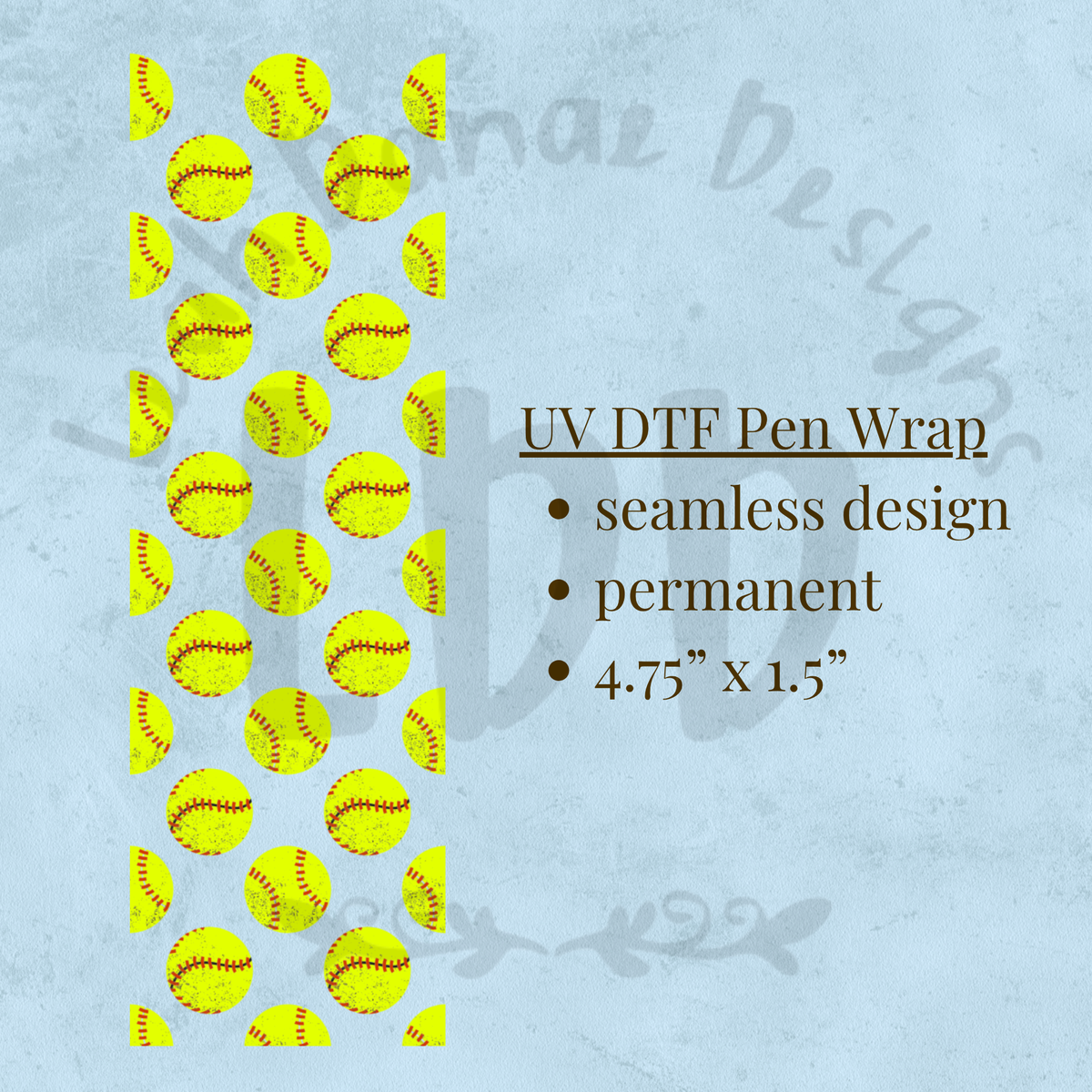 SOFTBALL - UV DTF Pen Wrap