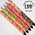 STRAWBERRY FLORAL Pen - Refillable Gel Pen | Glitter Pen