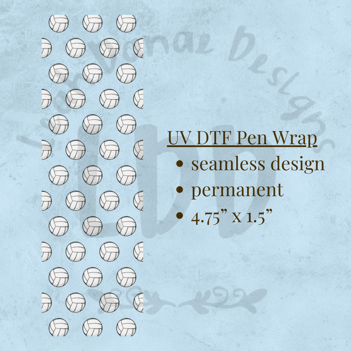VOLLEYBALL - UV DTF Pen Wrap