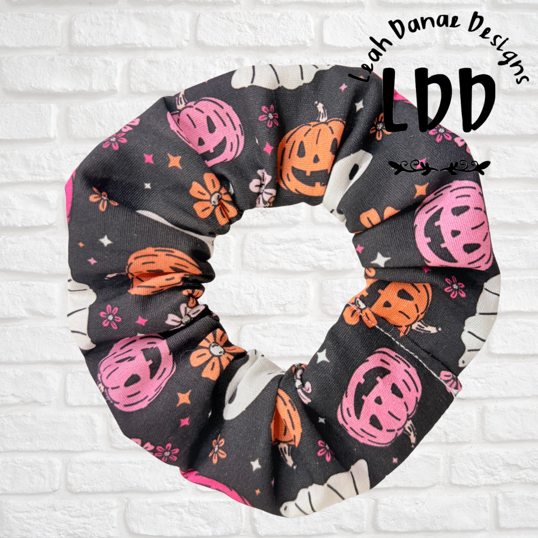 BLACK PUMPKIN - Cotton Scrunchie