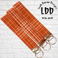 TERRACOTTA PLAID - Wristlet Keychain