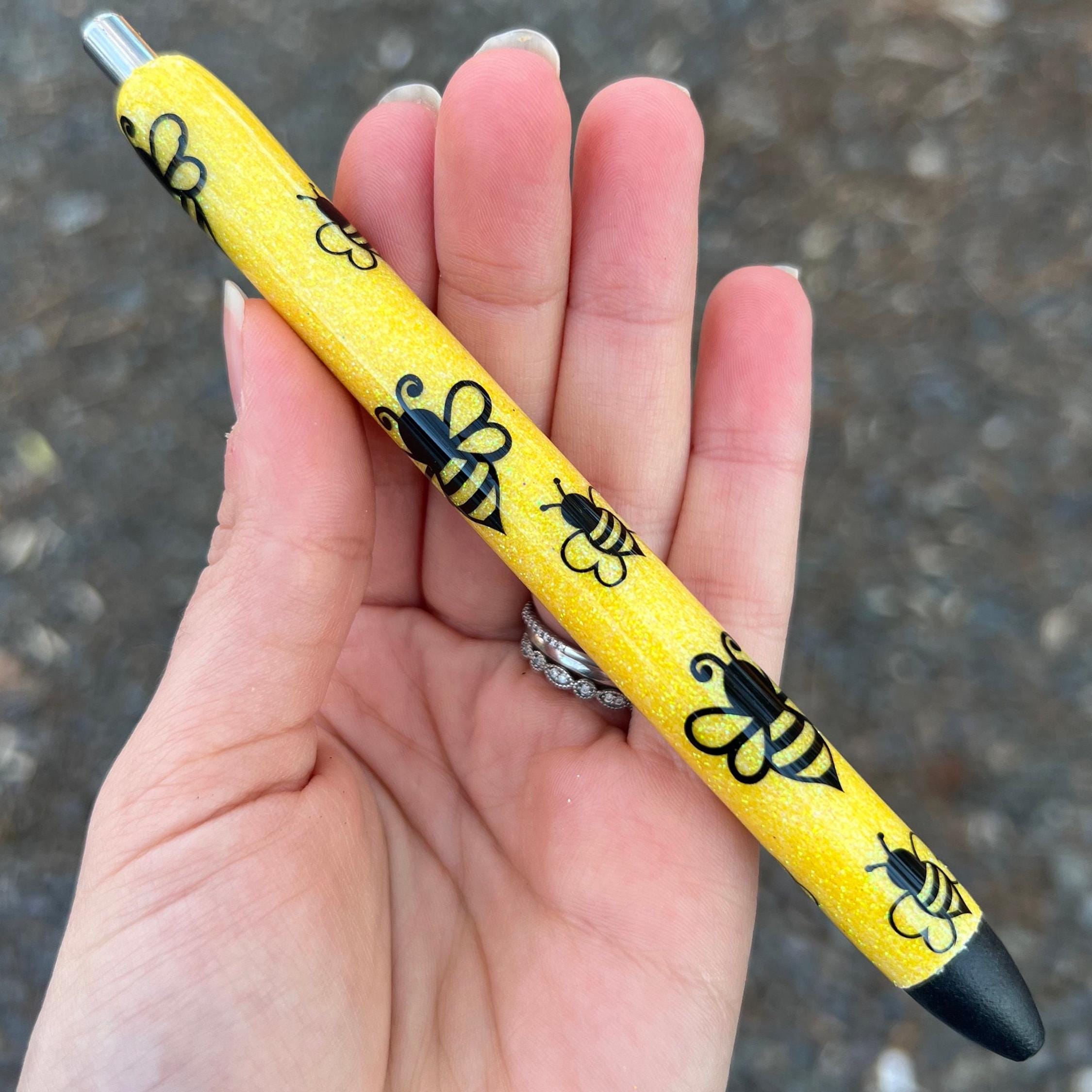 BUMBLE BEE Pen - Refillable Gel Pen, Glitter Pen