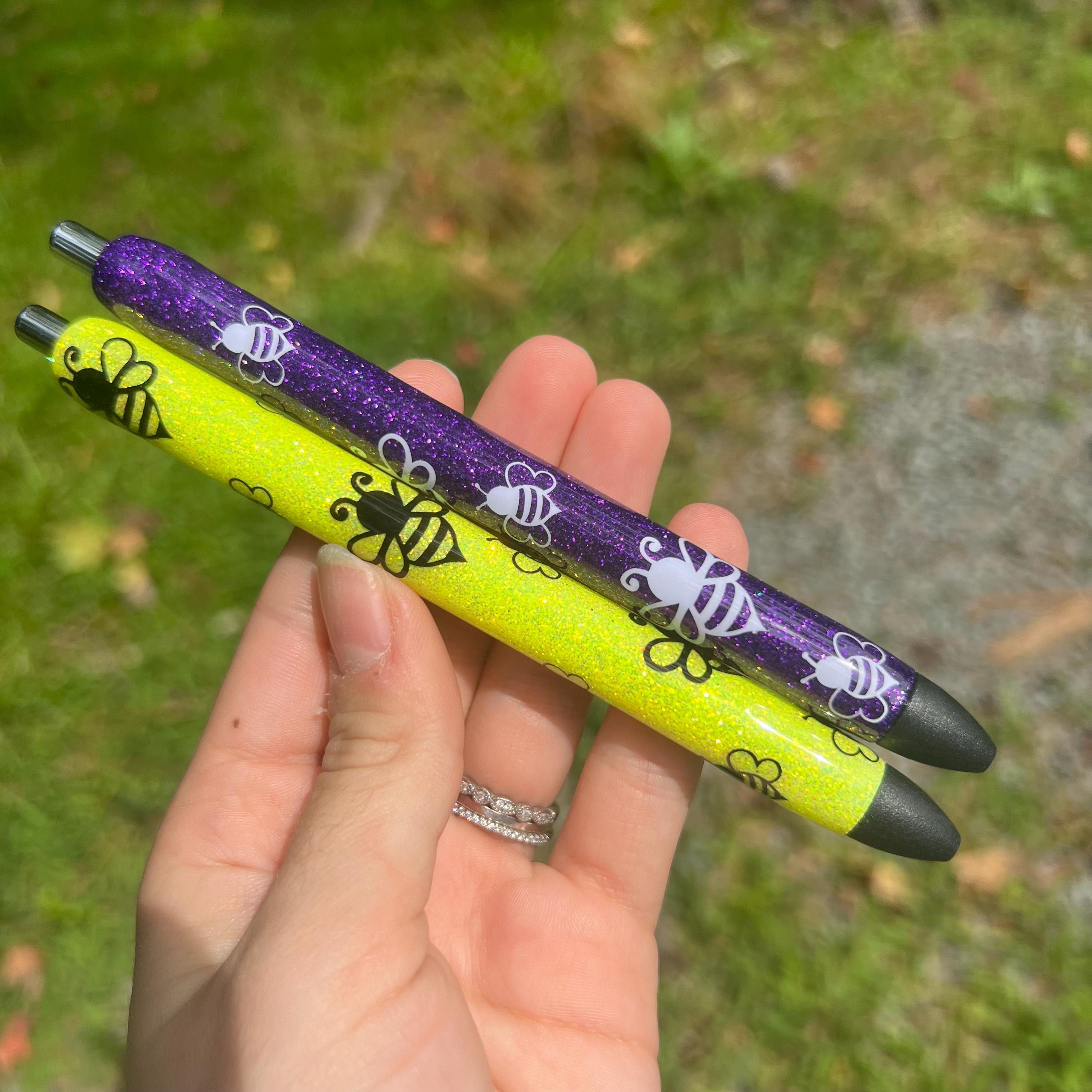 BUMBLE BEE Pen - Refillable Gel Pen, Glitter Pen